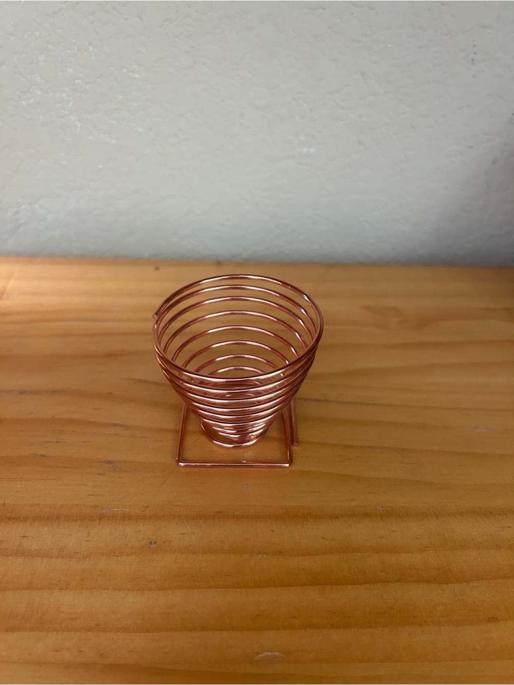 Coiled Rose Gold Beauty Blender Holder